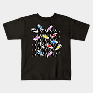 black sock hop pattern Kids T-Shirt